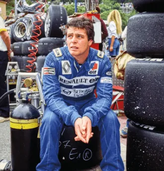 Derek Warwick in his Renault Formula One overalls during the mid-1980s