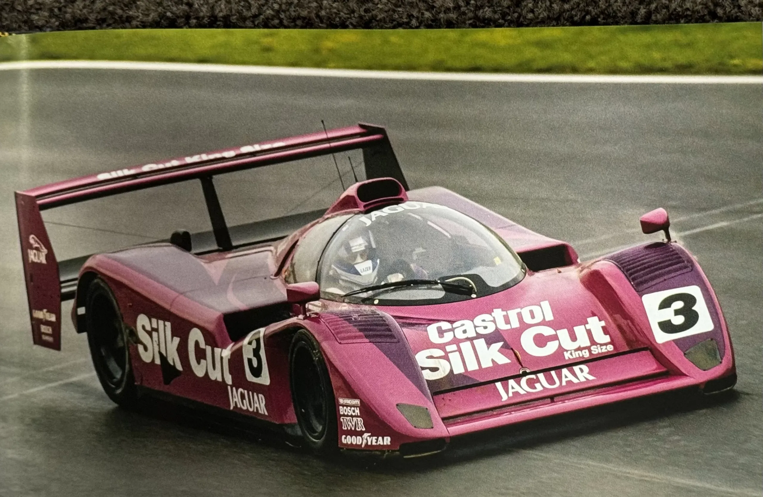 Derek Warwick driving the Jaguar in the World Sportscar Championship, 1991